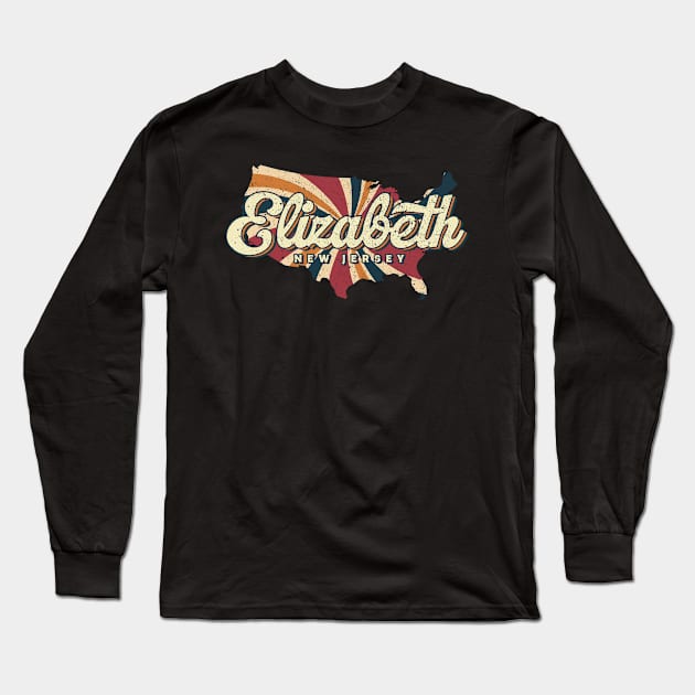 Elizabeth New Jersey hometown Long Sleeve T-Shirt by SerenityByAlex